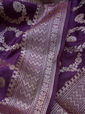 Thumri Wine Banarasi Saree