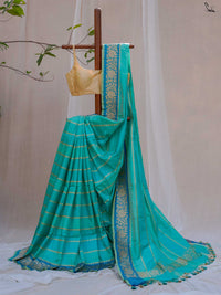 Manikarnika Mint Banarasi Saree