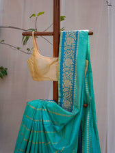 Manikarnika Mint Banarasi Saree