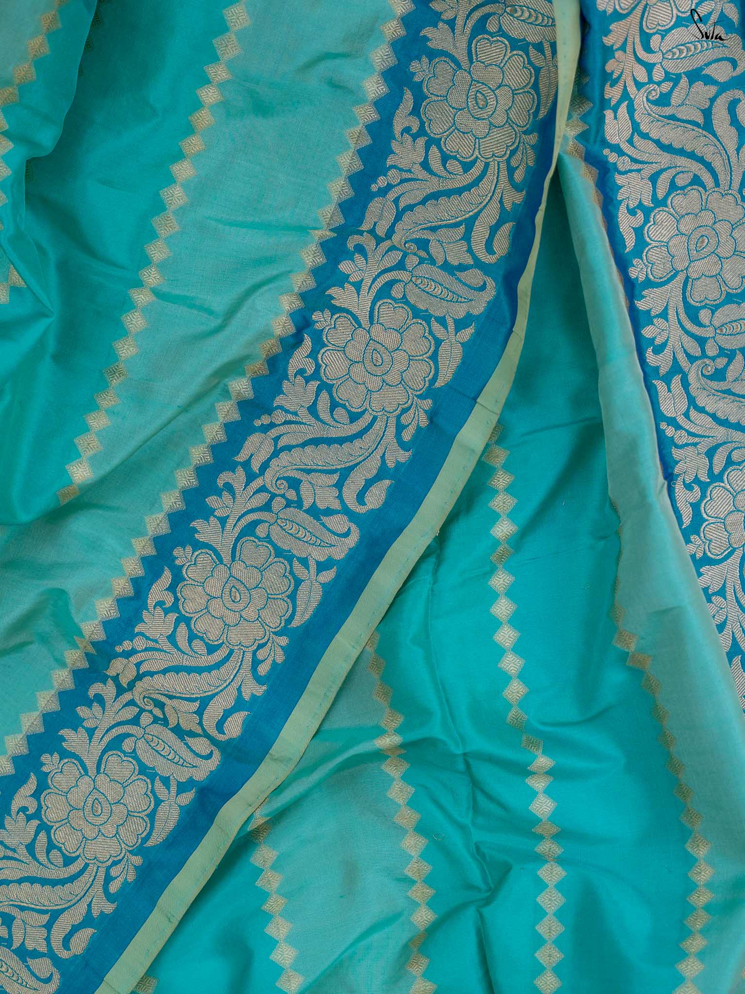 Manikarnika Mint Banarasi Saree