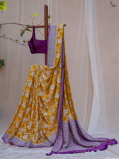 Feminist Farida Yellow Banarasi Saree