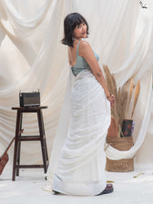Off White Mul Saree