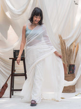 Off White Mul Saree