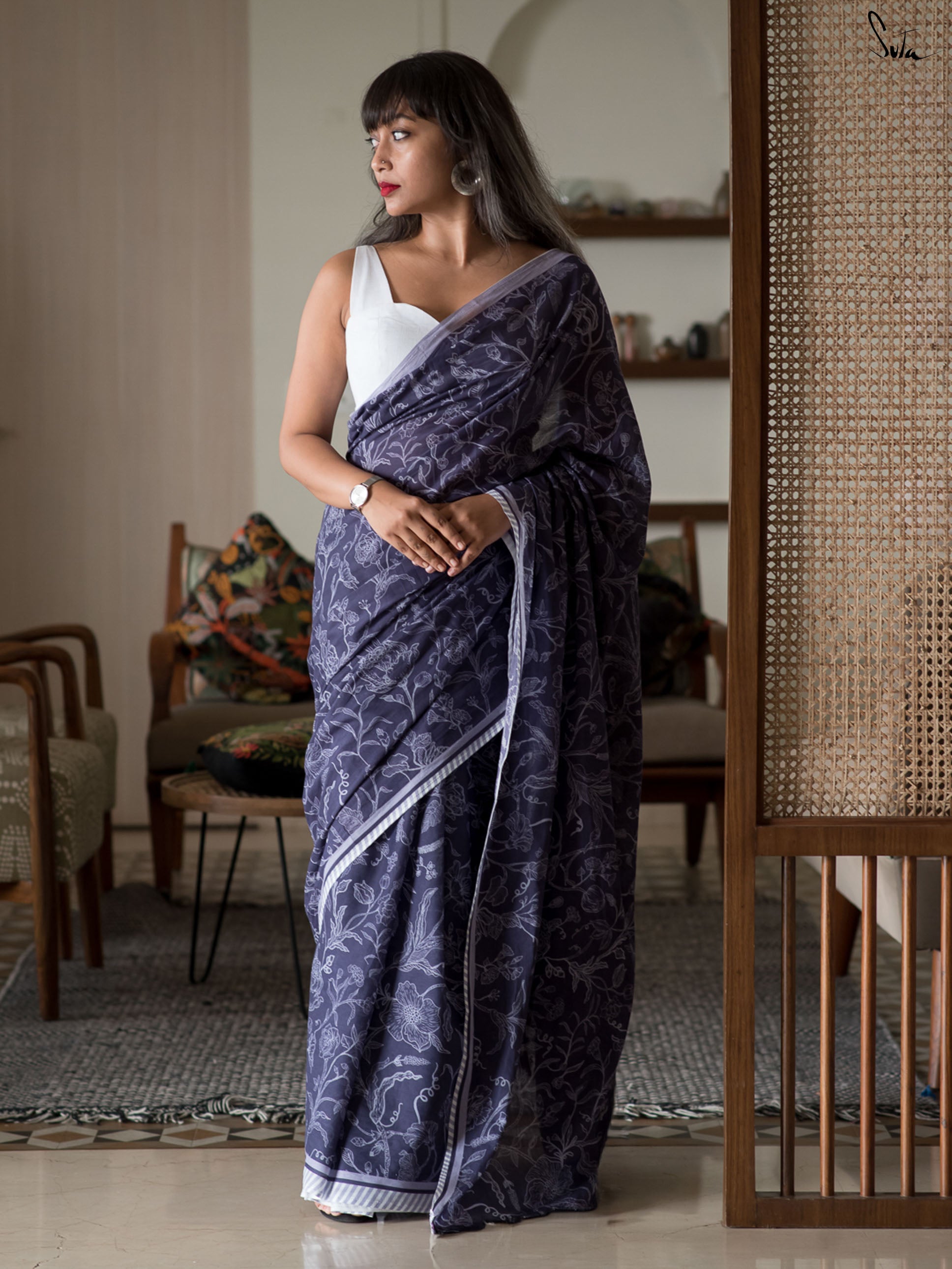 A Tale Of Violet Saree