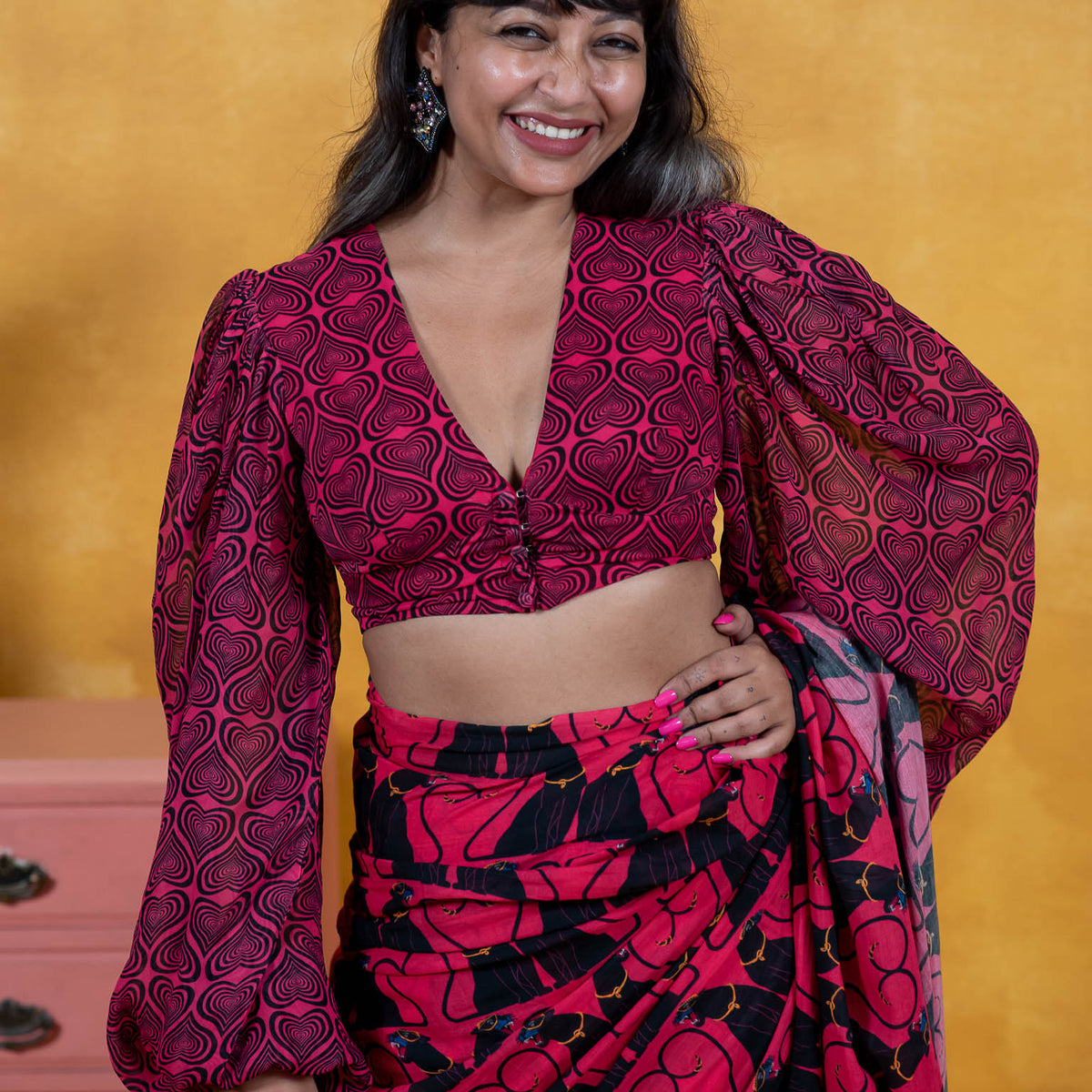 Full Sleeves Bangalori Ladies Heart Shape Blouse M-004 at Rs 365/piece in  Surat