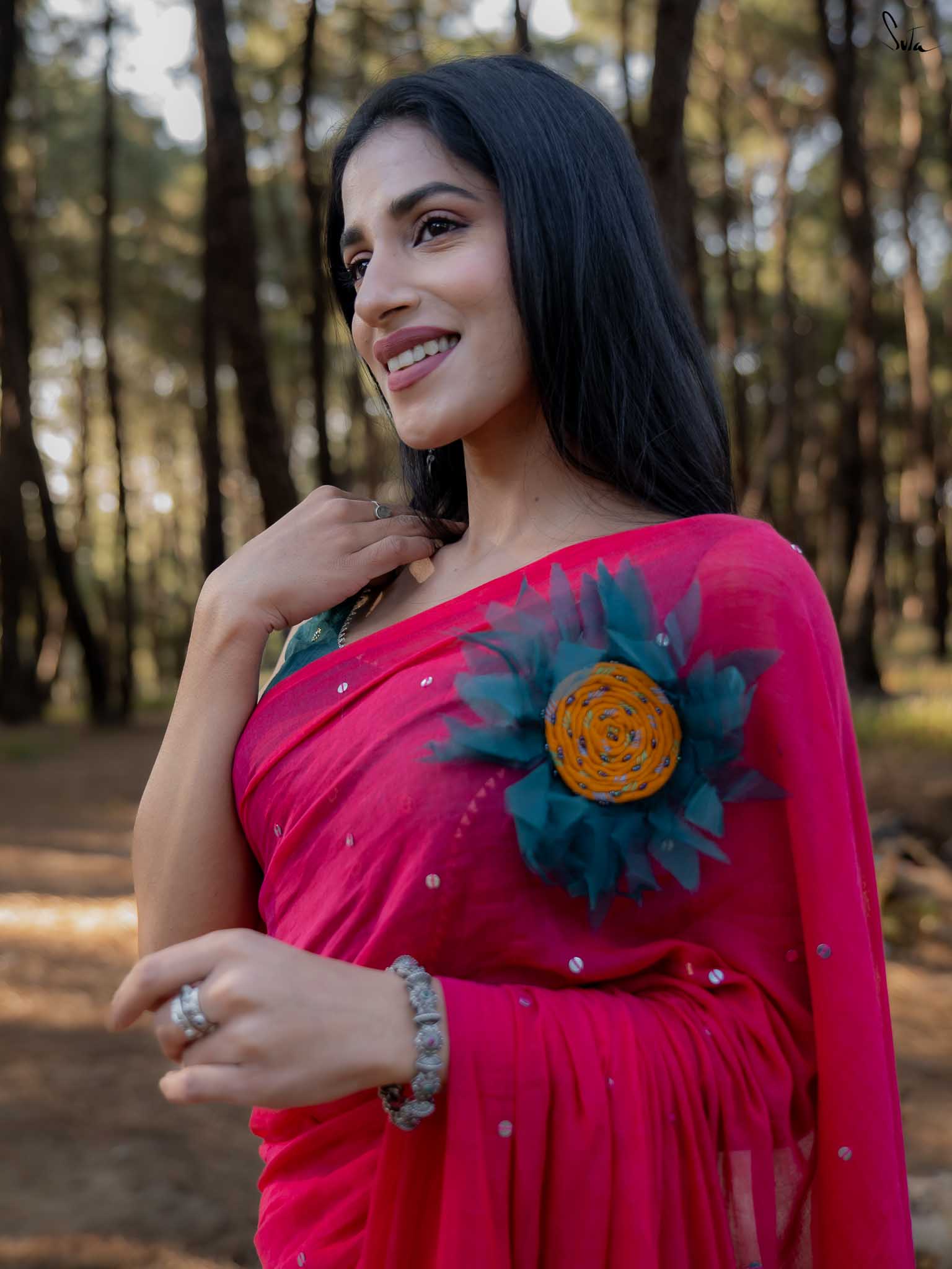 Dipped In Fuchia Sunflower