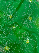 Floral Dew (Hand Painted Pure Organza Saree)