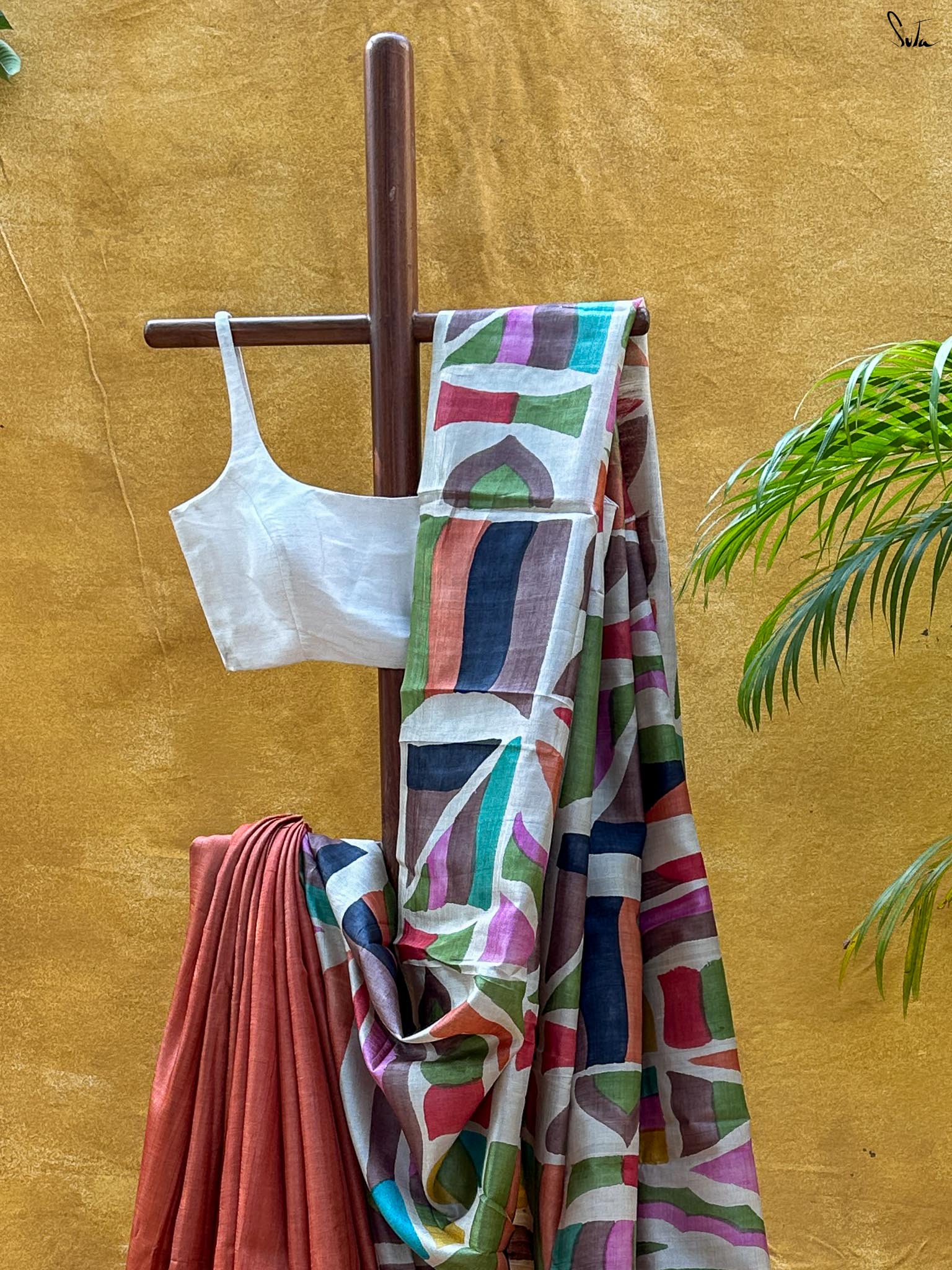 Fusion Rang (Pure Tussar Hand Painted Saree)