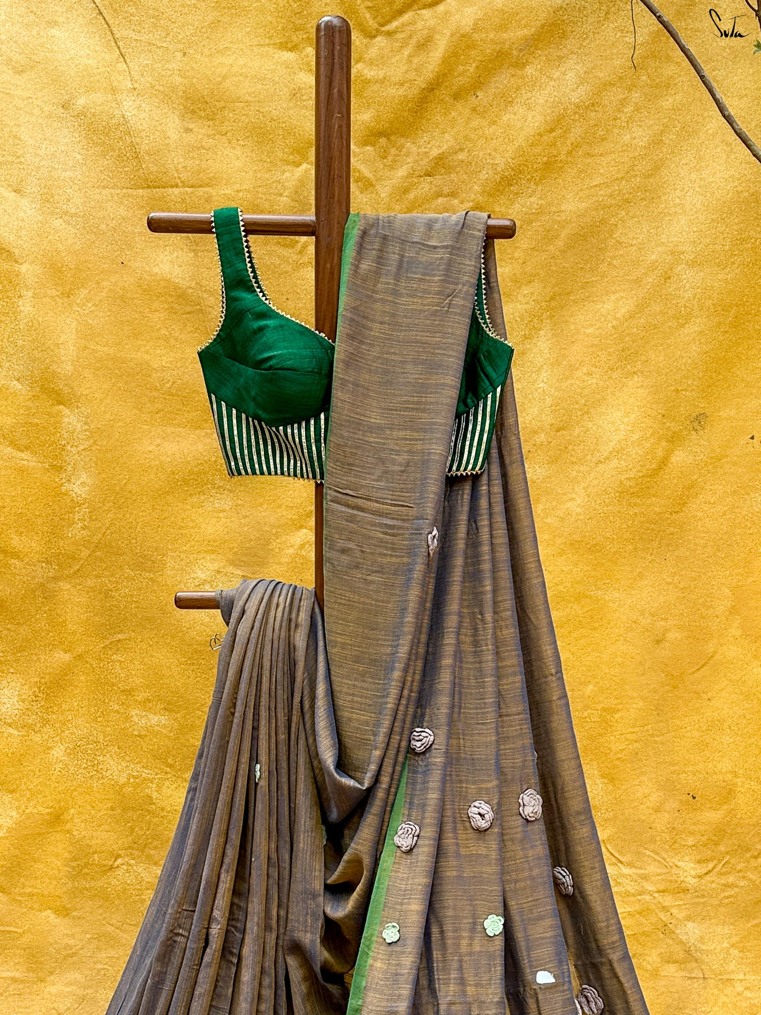 Golden Bloom in Black