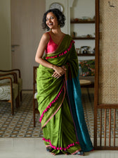Green Crayon Saree