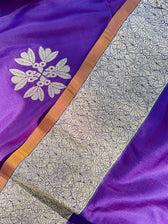 Haseen Shahaana Purple Banarasi Saree