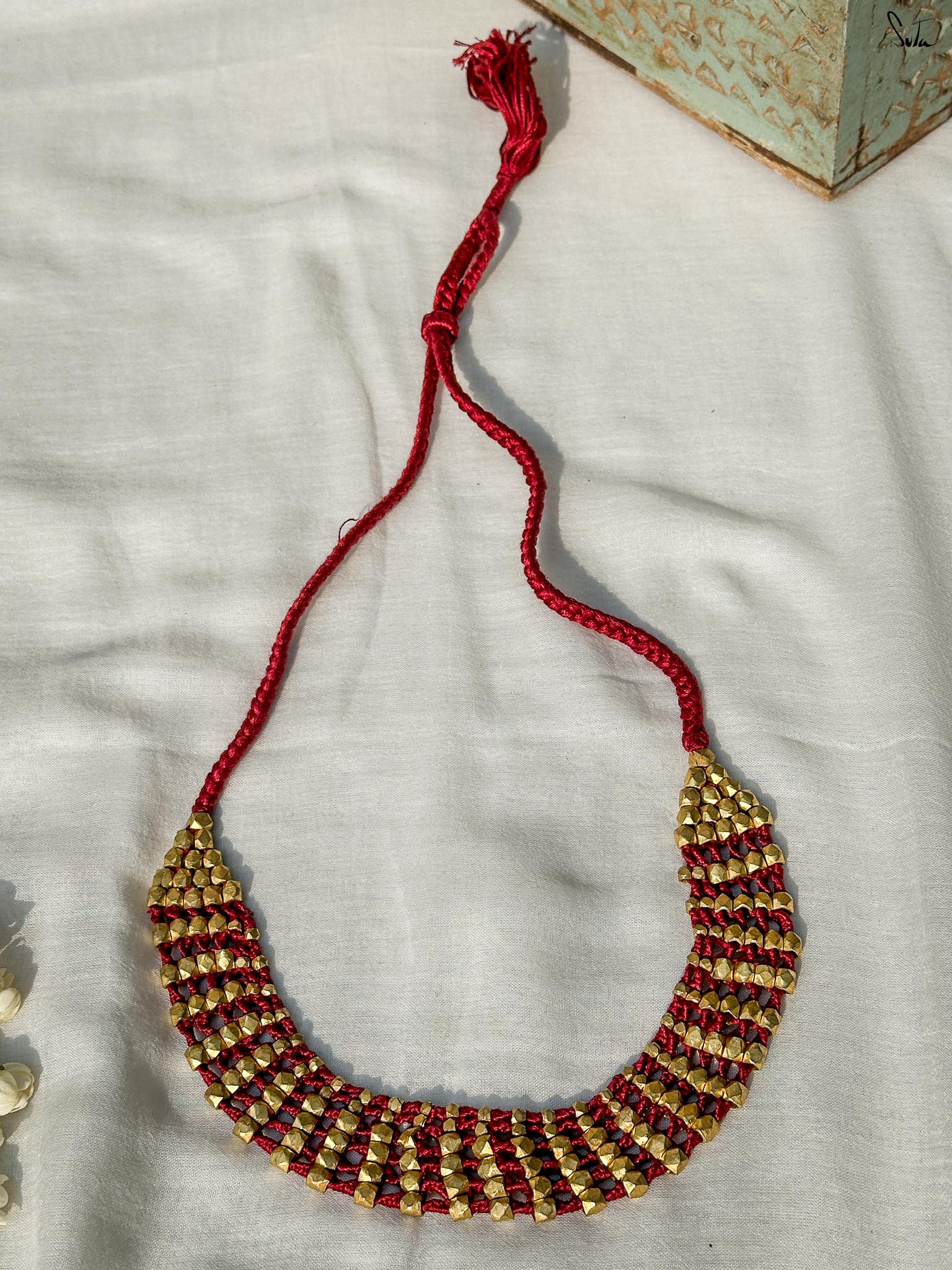 Hima (Handcrafted Dhokra Brass Neckpiece)