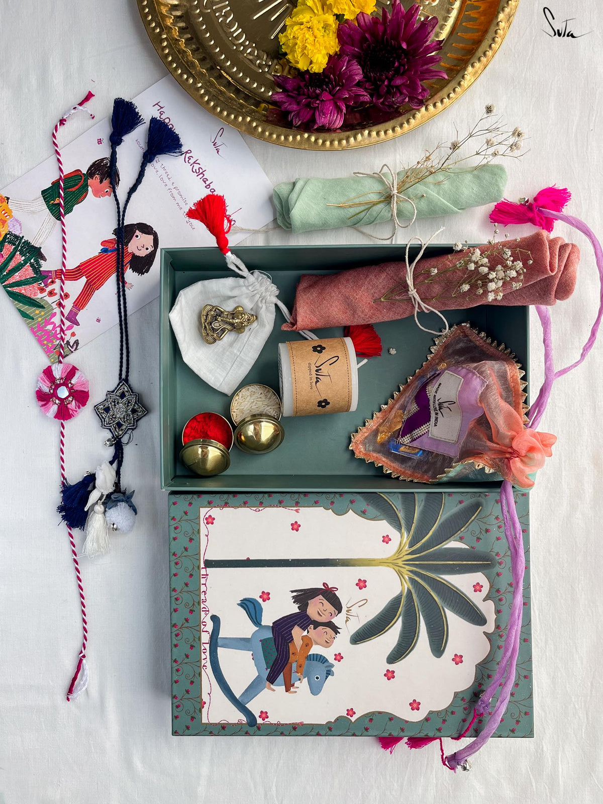 Digital Rakhi Gift Handmade Rakhi Gift Hamper For Brother|Rakhi Gift Box|Suta