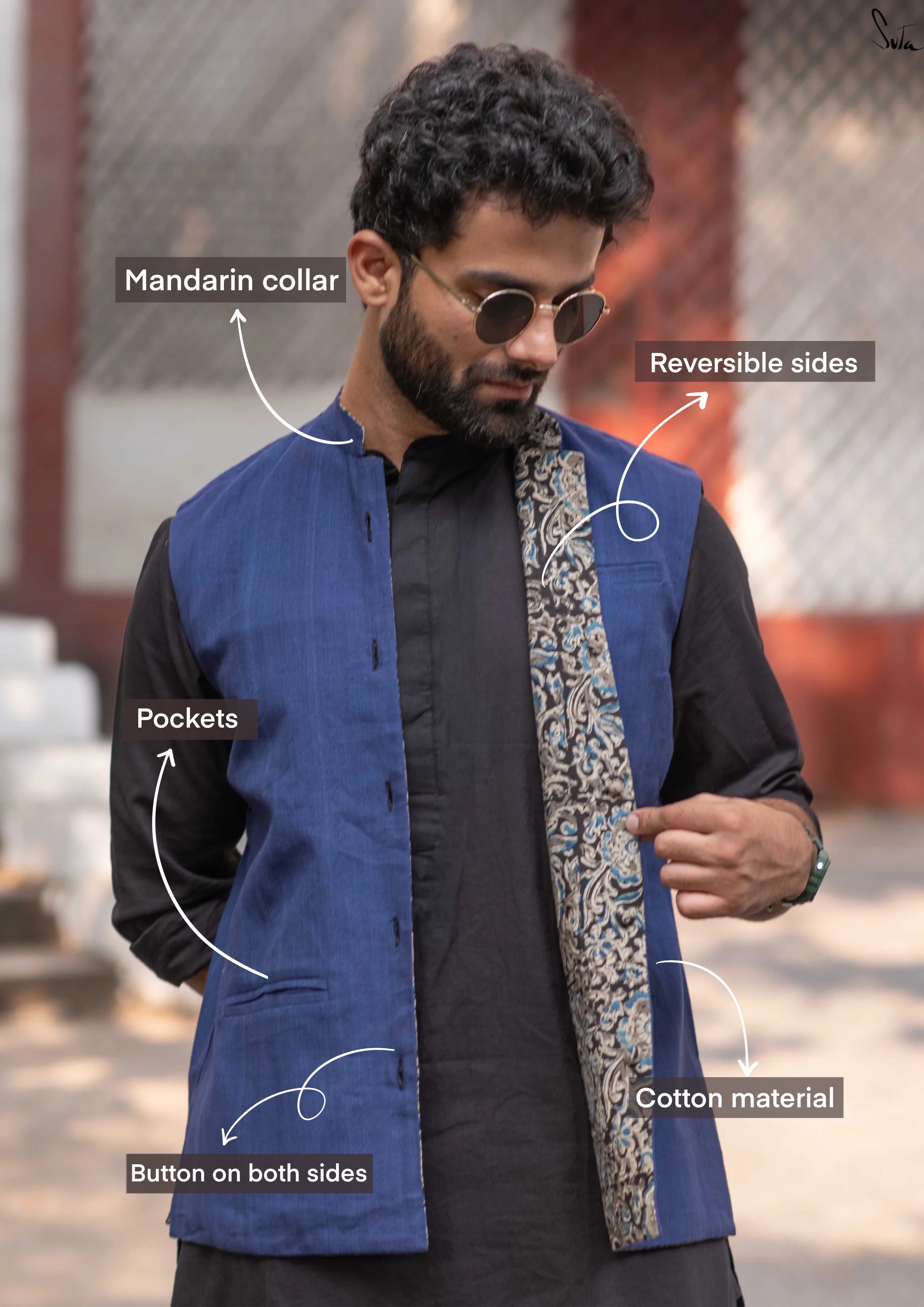 Do Mood (Reversible Nehru Jacket)