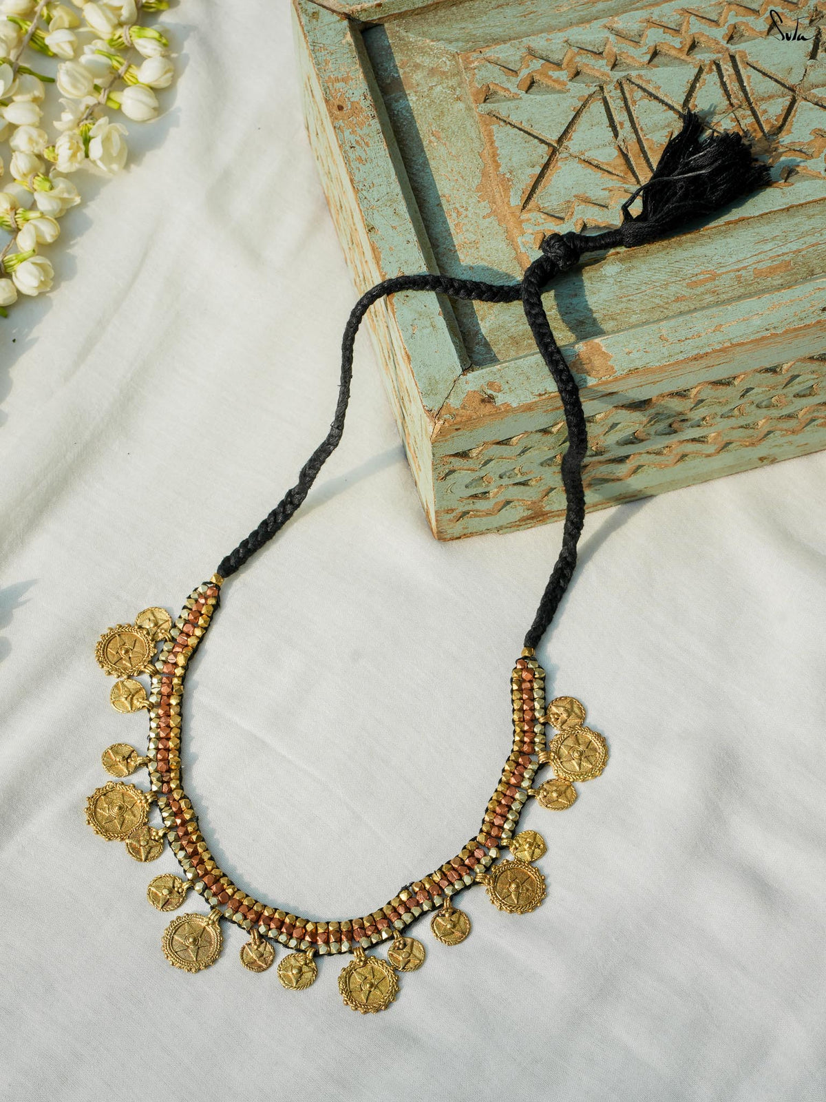 Kshama (Handcrafted Dhokra Brass Neckpiece)