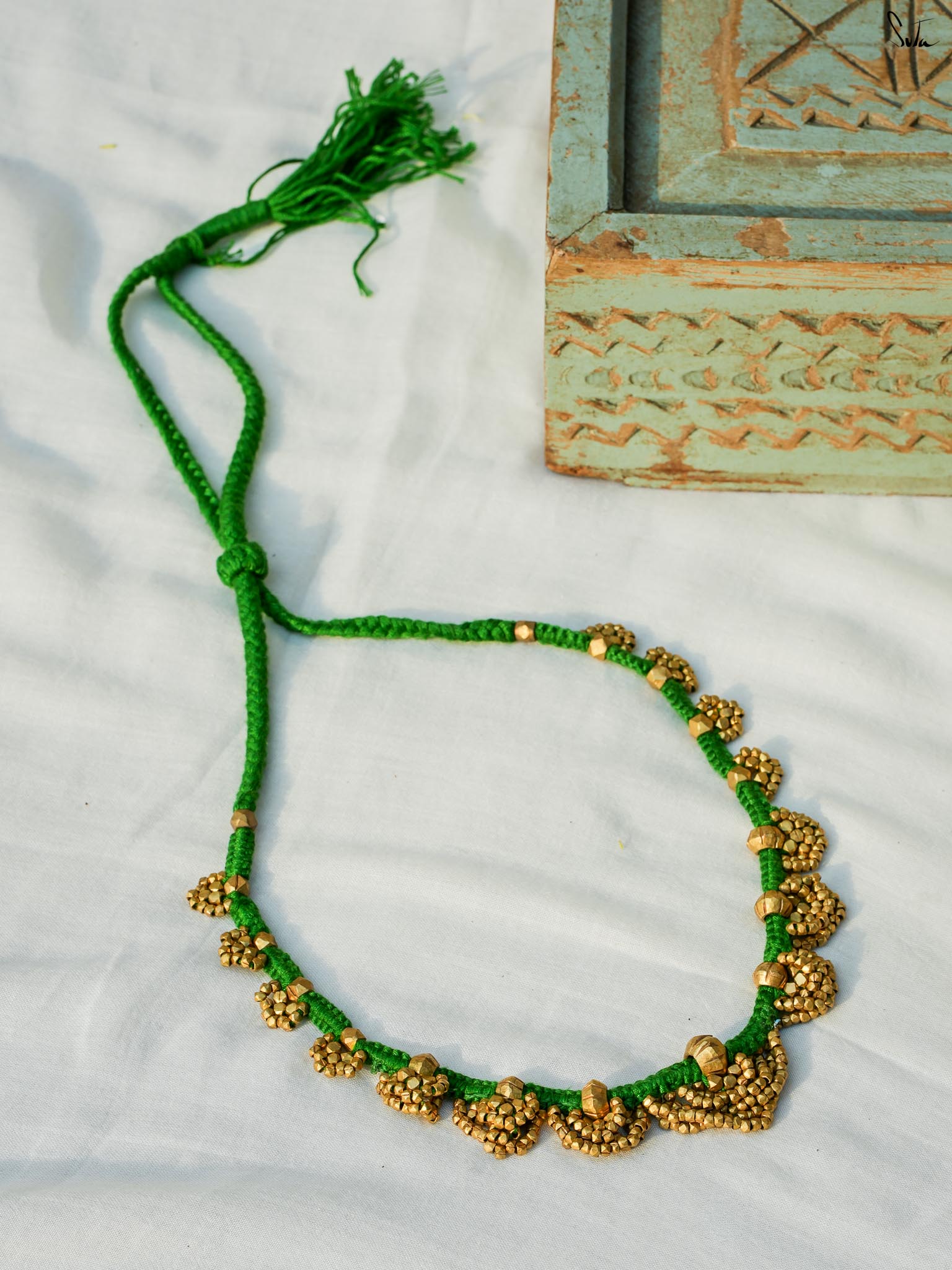 Nandinika (Handcrafted Dhokra Brass Neckpiece)
