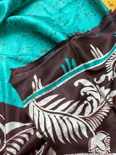 Neel Aabir(Hand Painted Batik Silk Saree)