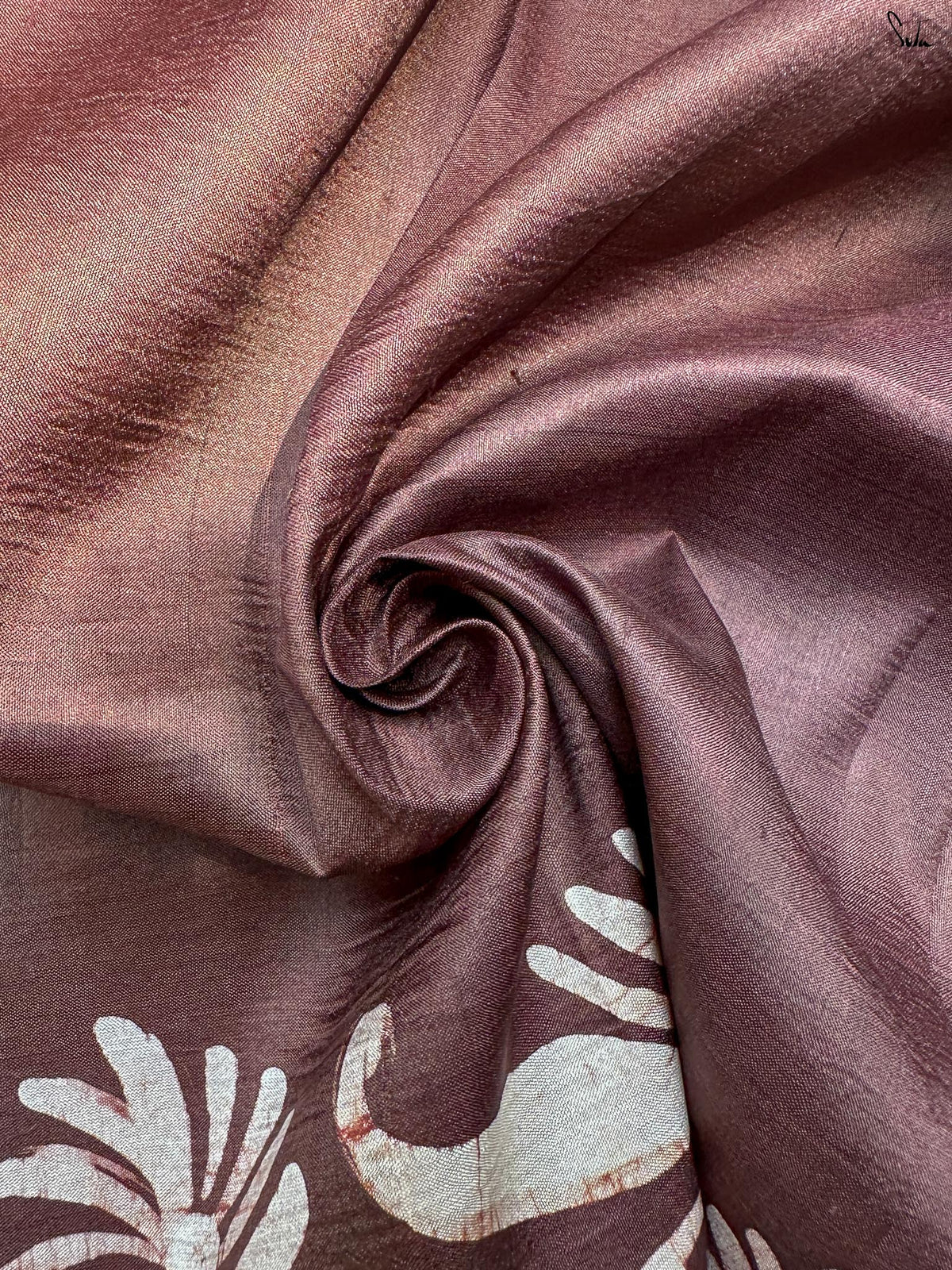 Neel Aabir(Hand Painted Batik Silk Saree)