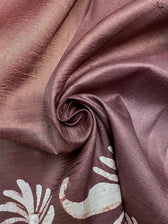 Neel Aabir(Hand Painted Batik Silk Saree)