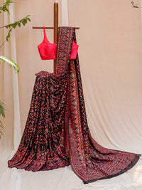 Pine Pashm Multicolour Woolen Saree