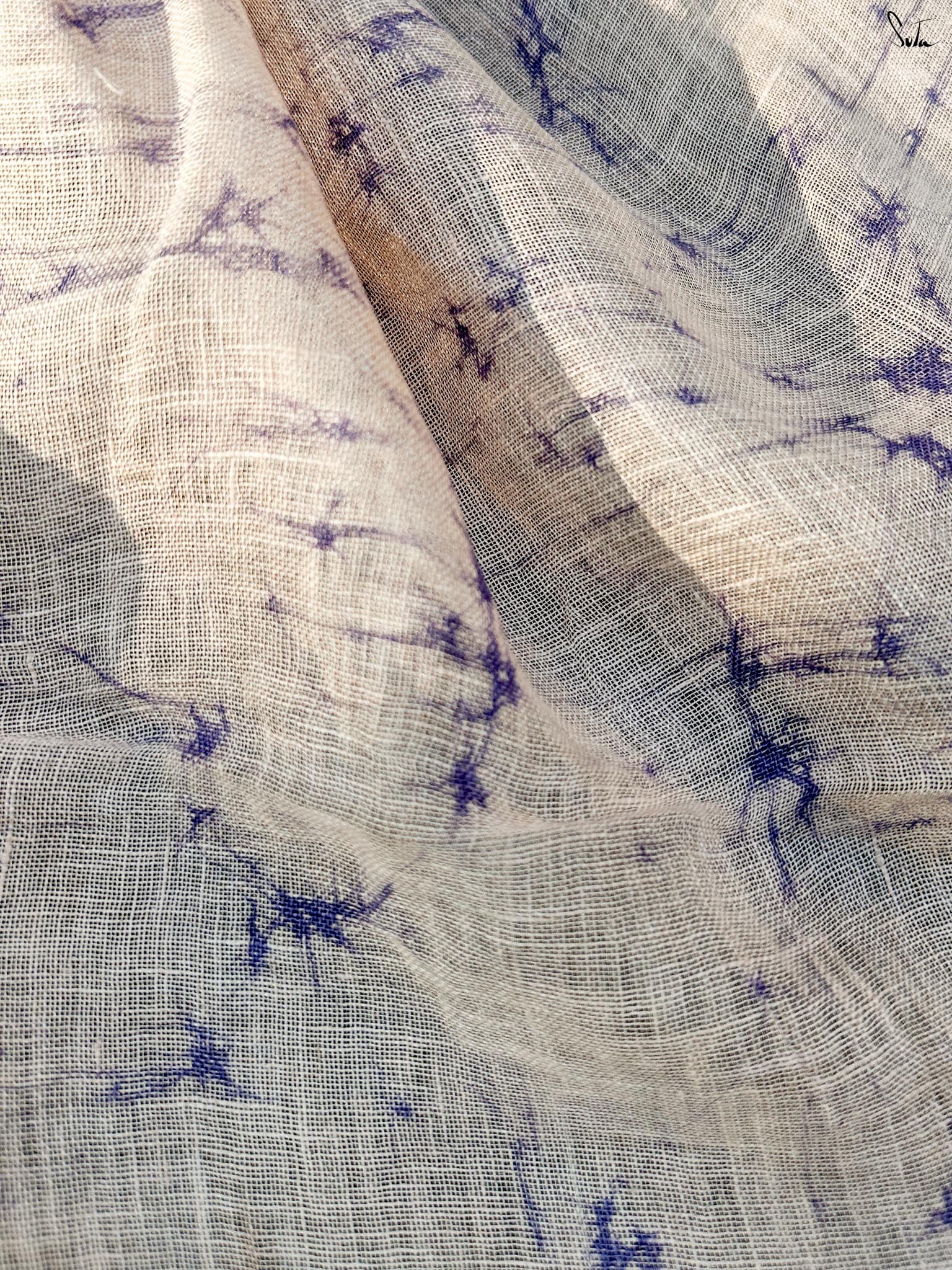 Rang Chitram (Pure Linen Hand Batik Saree)