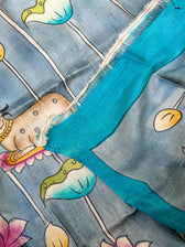 Rang Leher (Pure Tussar Hand Painted Saree)