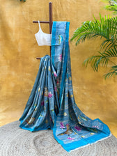 Rang Leher (Pure Tussar Hand Painted Saree)