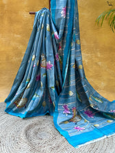 Rang Leher (Pure Tussar Hand Painted Saree)