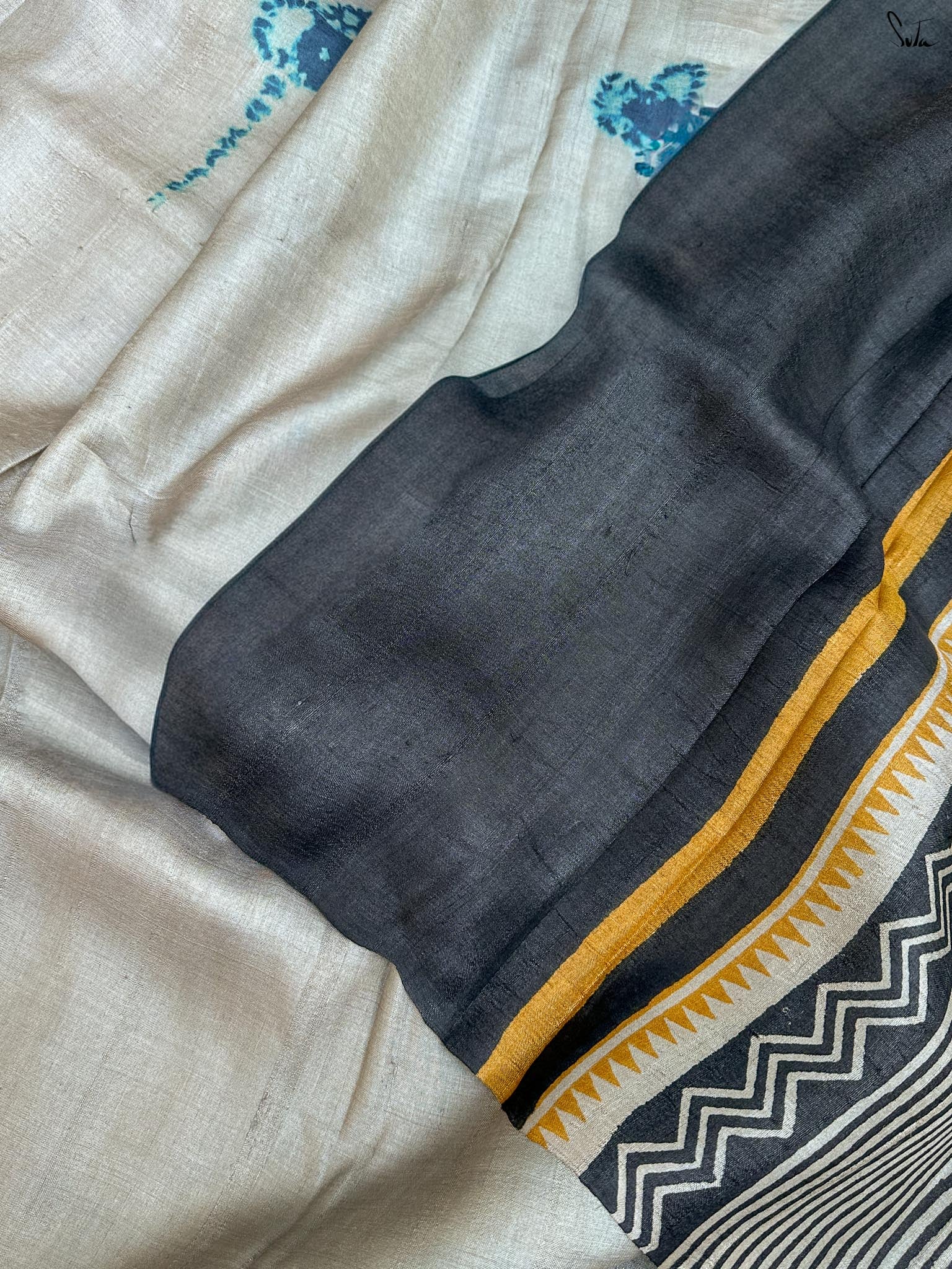 Rang Tarang (Pure Tussar Hand Needle Shibori Saree)