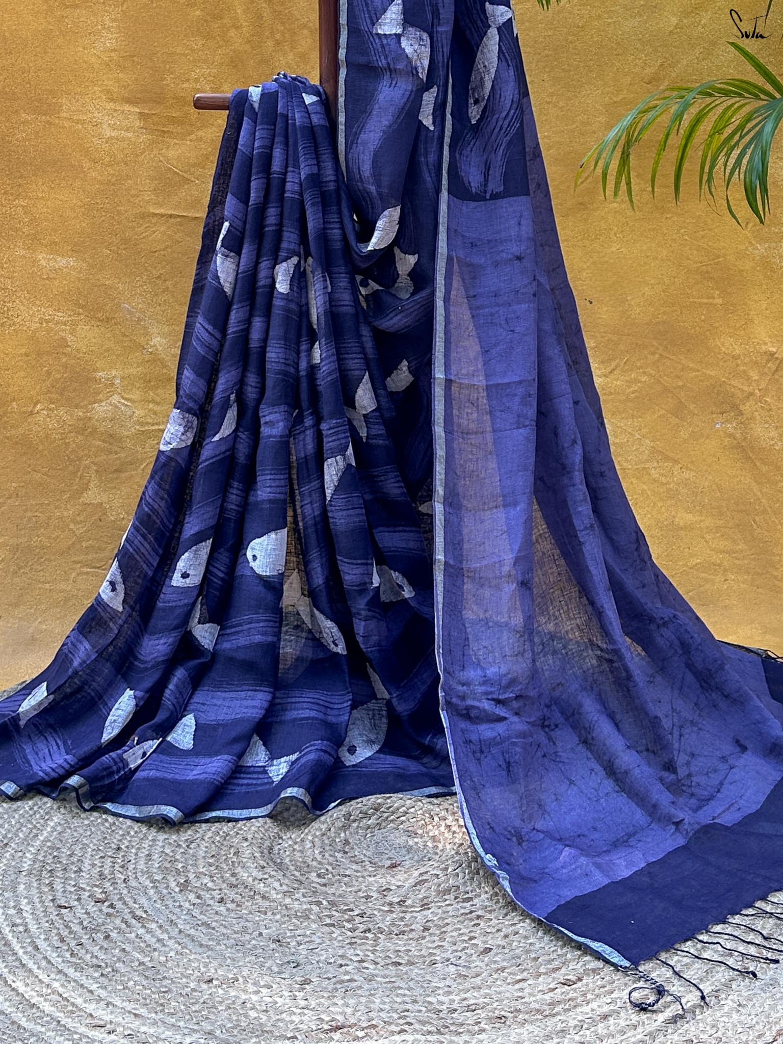 Rang Tarini (Pure Linen Hand Batik Saree)