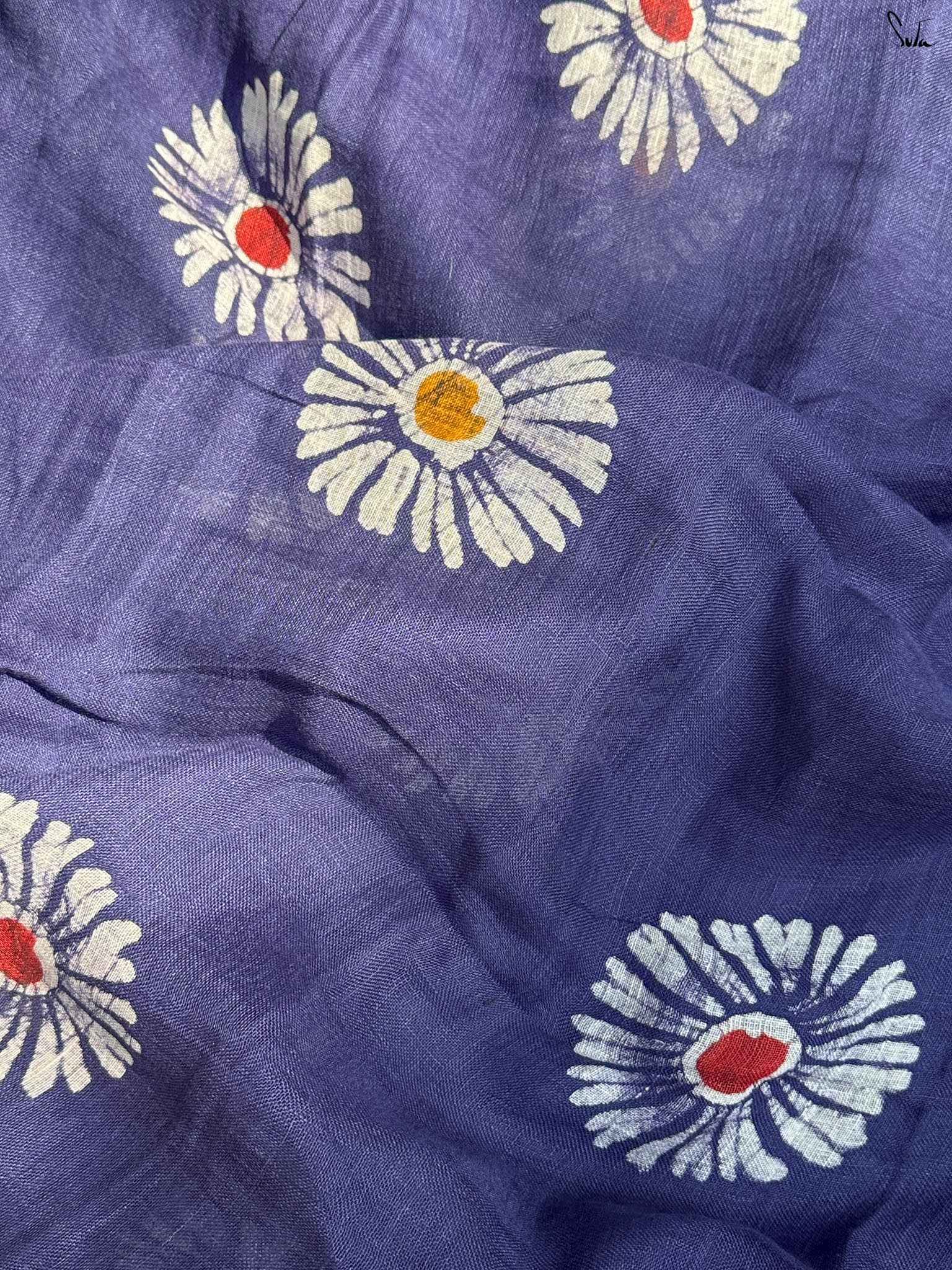 Rang Veda (Pure Linen Hand Batik Saree)