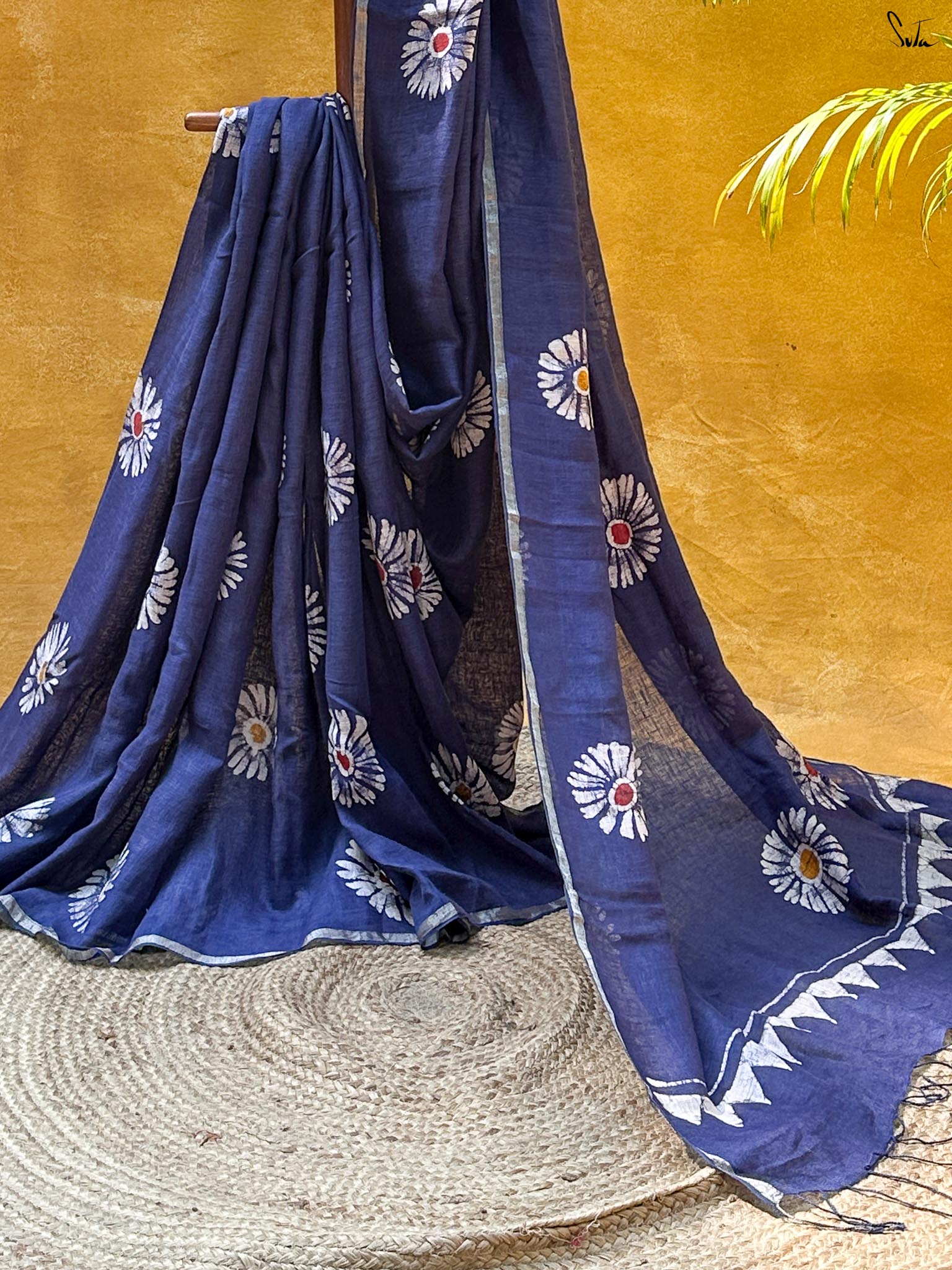 Rang Veda (Pure Linen Hand Batik Saree)