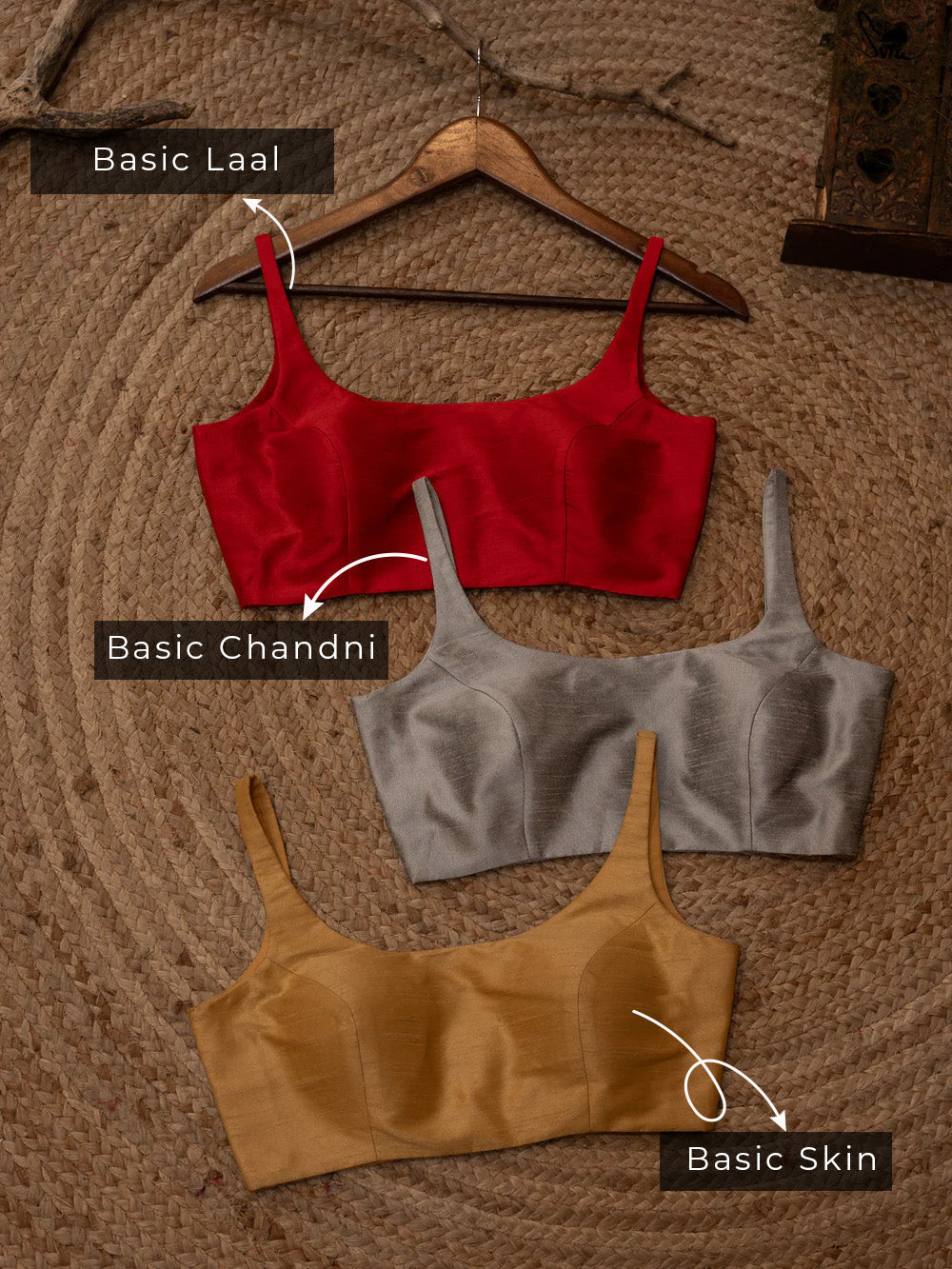 Basic Laal + Basic Chandni + Basic skin