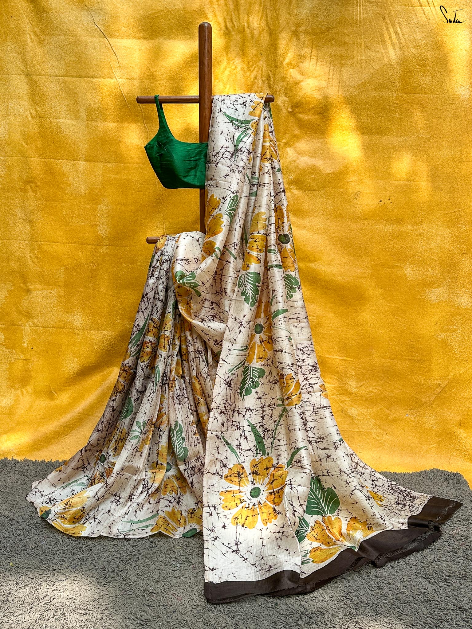 Ronger Chhoya (Hand Painted Batik Silk Saree)