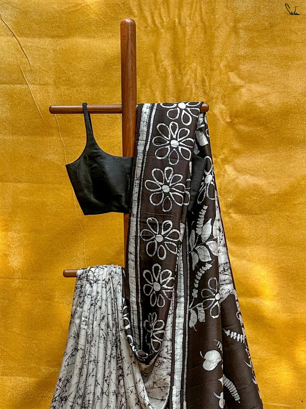 Rongila Batik (Hand Painted Batik Silk Saree)