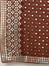 Rosewood Mirror Saree