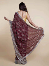 Rosewood Mirror Saree