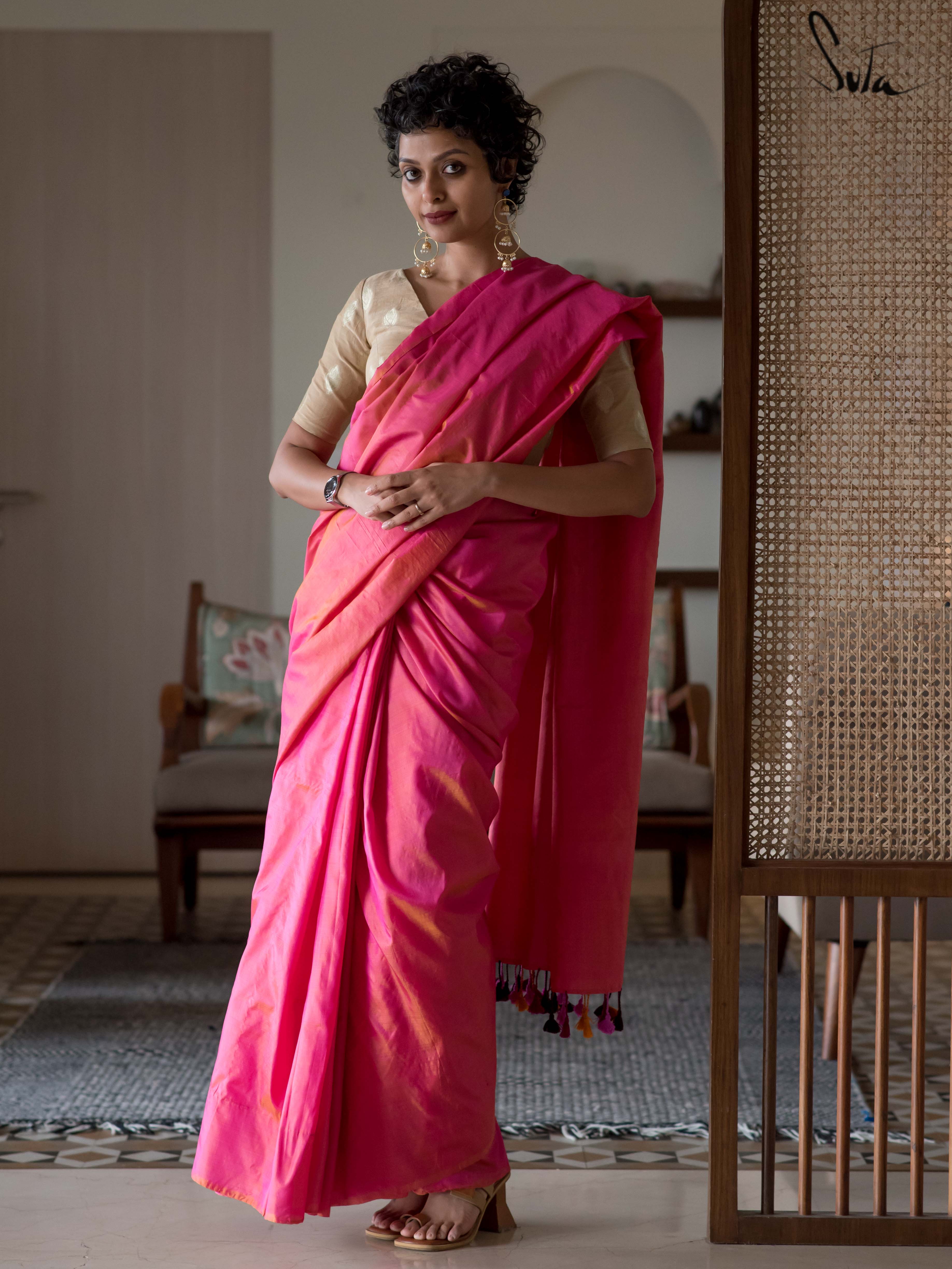 A Wardrobe Magic for All Seasons with Linen Sarees from Ethnicplus