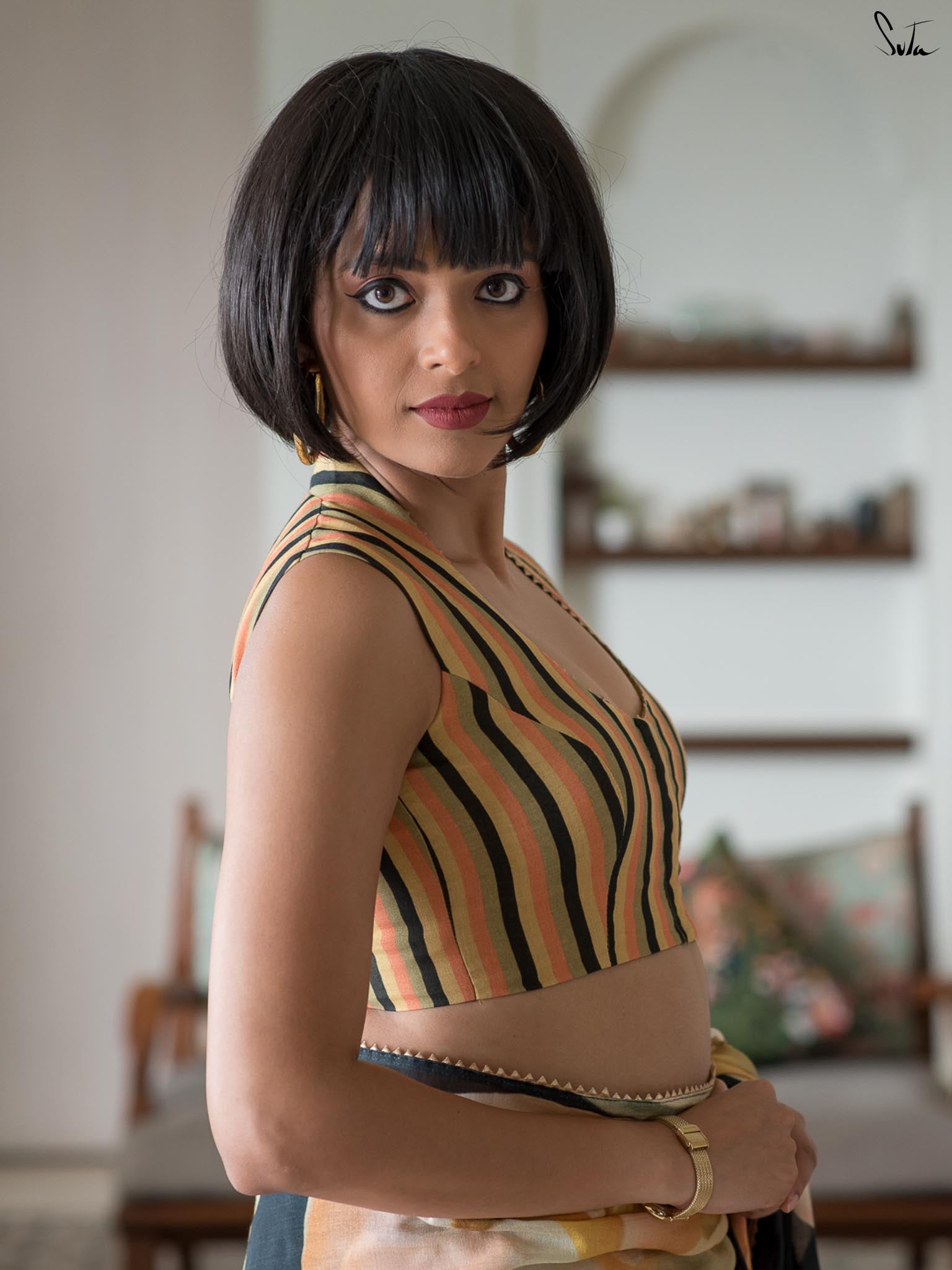 Stripped Yellow Crossing