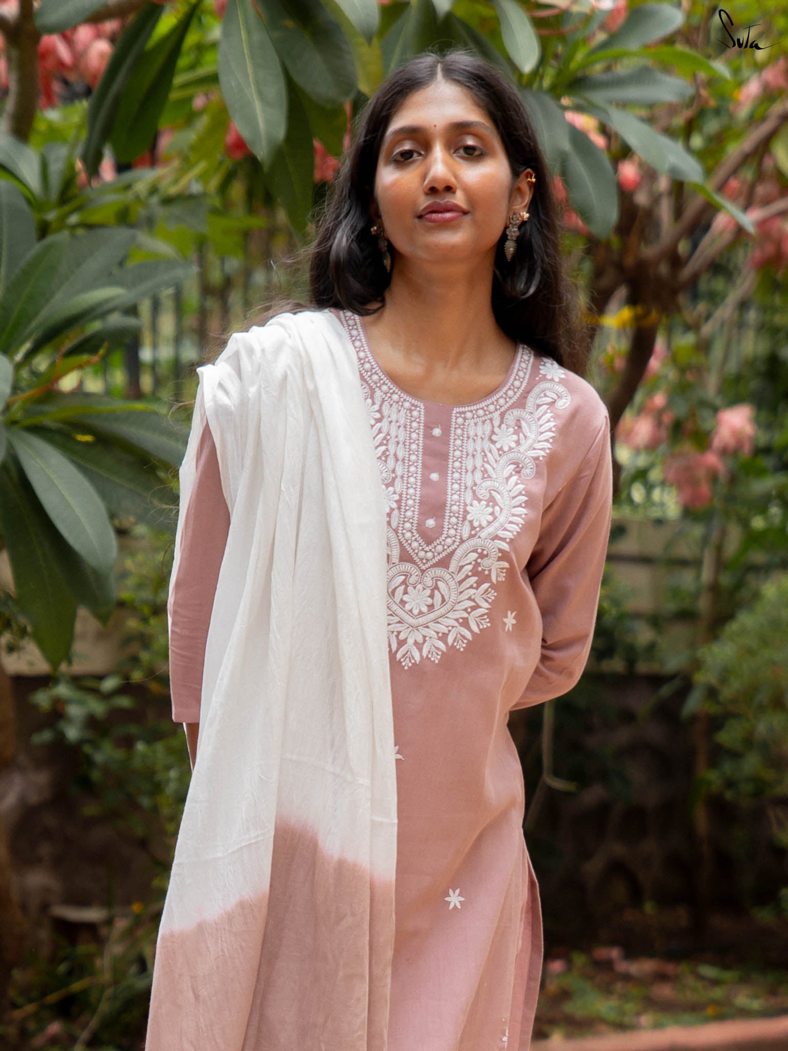 Suta Pink Cotton Kurta Set