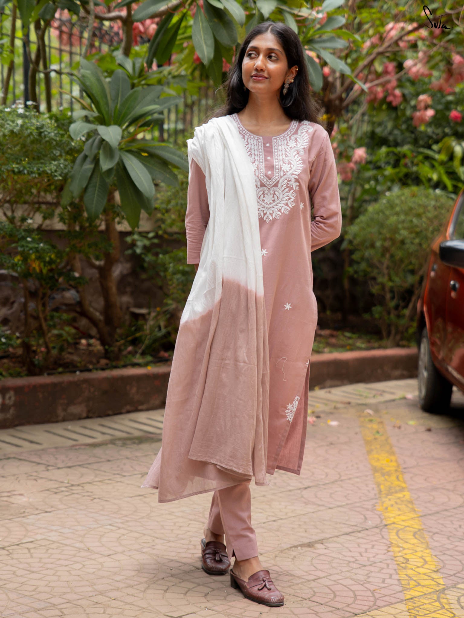 Suta Pink Cotton Kurta Set