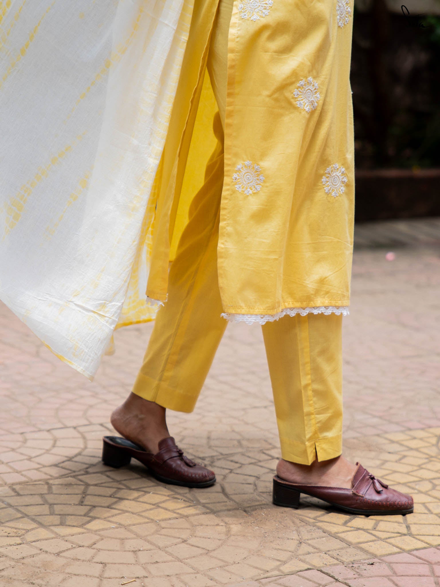 Suta Yellow Cotton Kurta Set