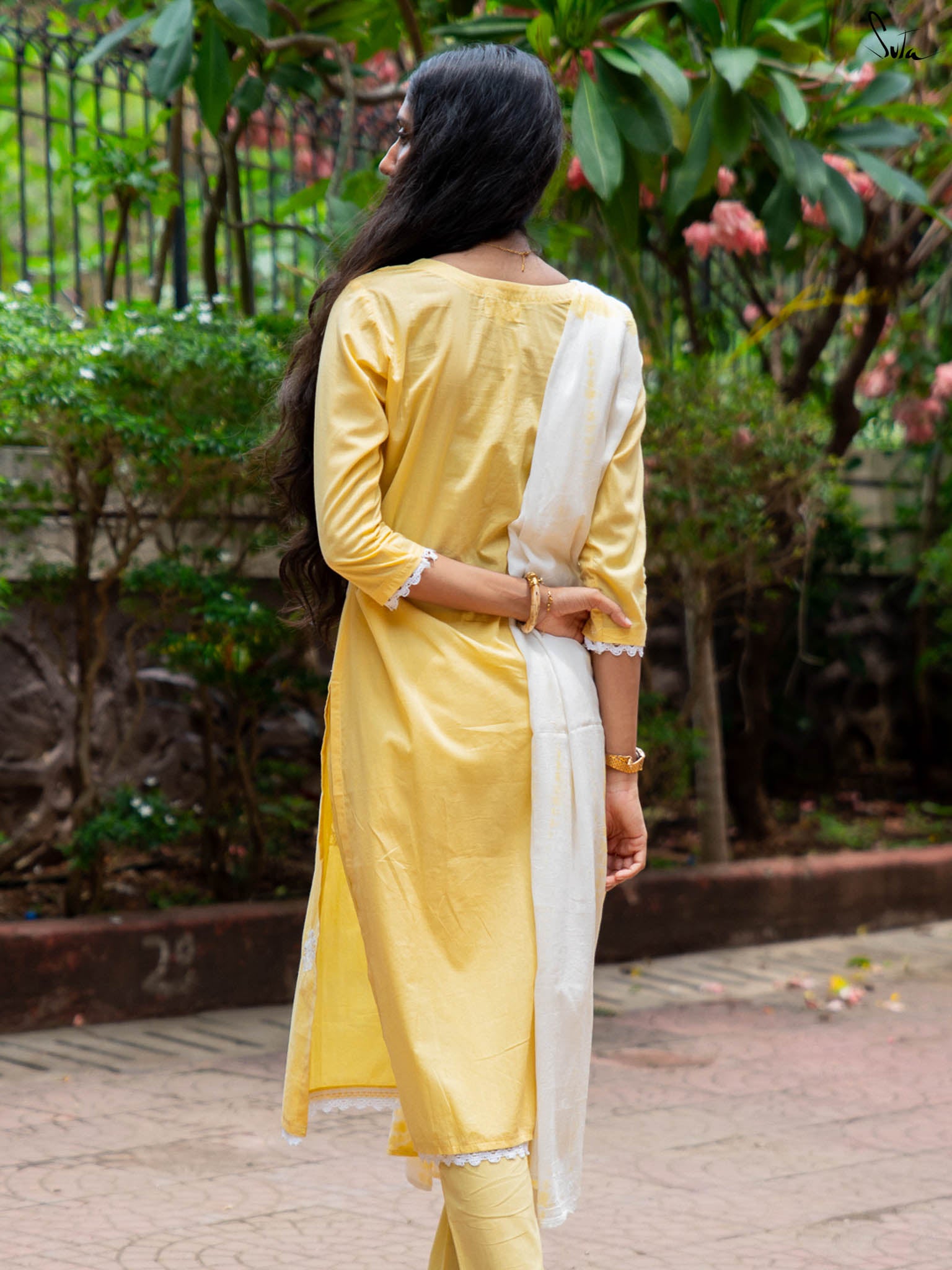 Suta Yellow Cotton Kurta Set