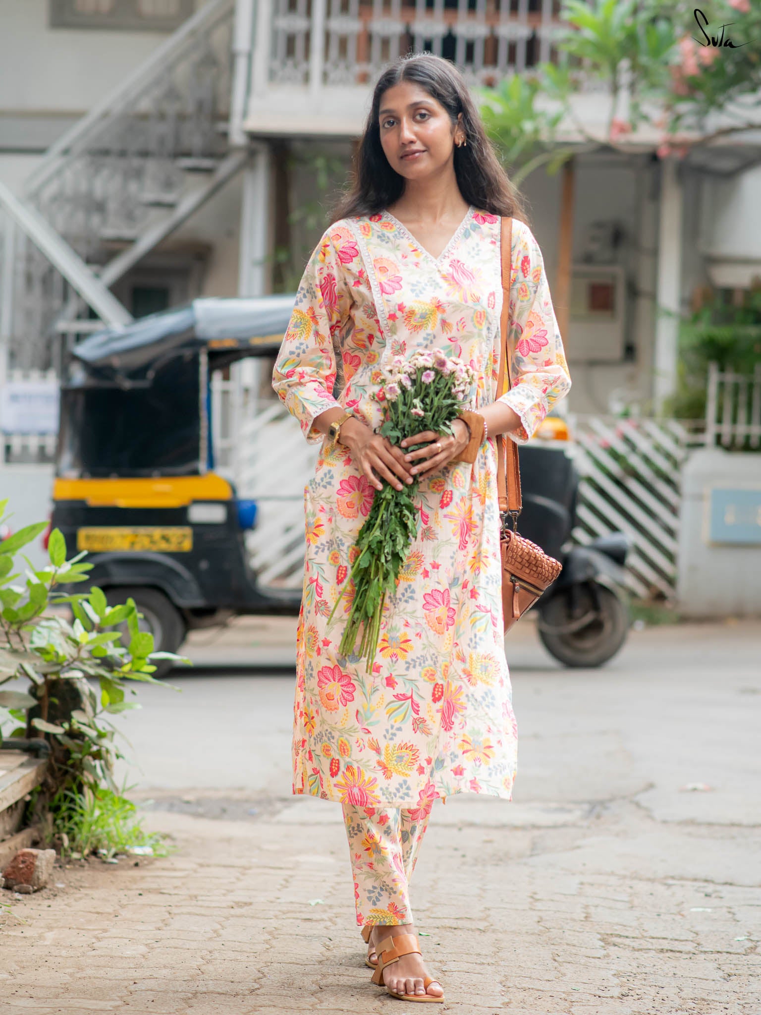 Suta Multicolour Cotton Kurta Set