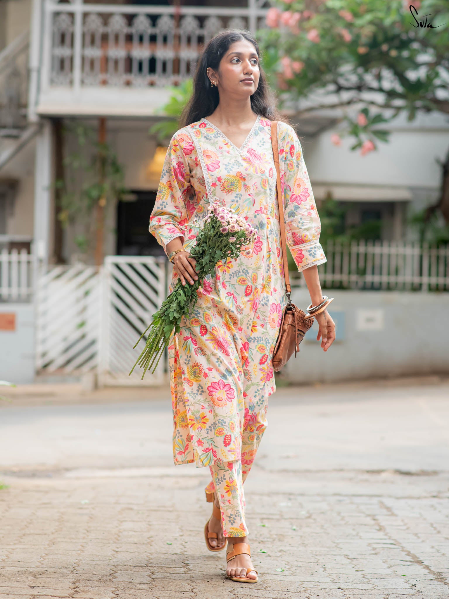 Suta Multicolour Cotton Kurta Set