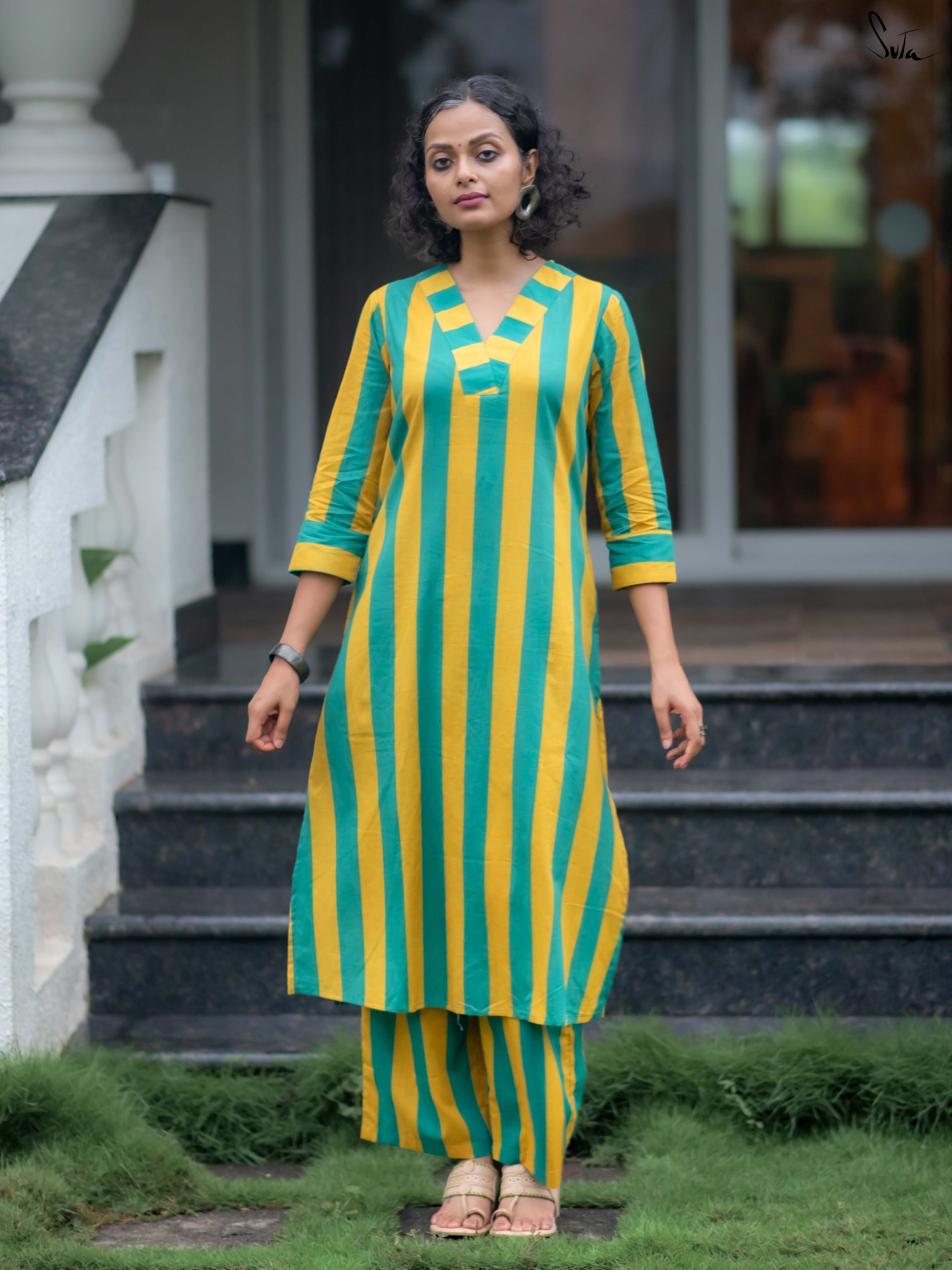 Suta Multicolour Cotton Kurta Set