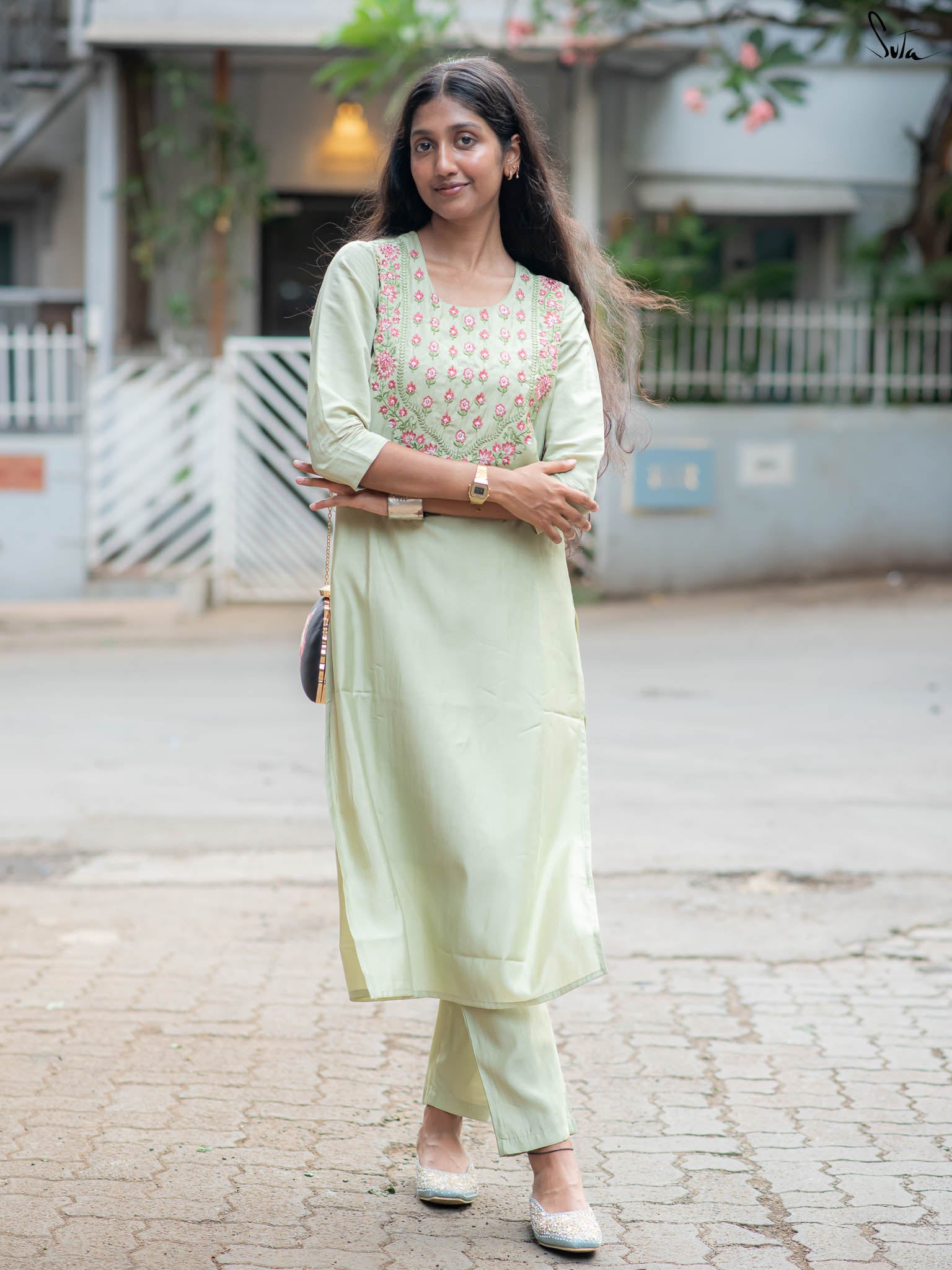 Suta Green Silk Kurta Set