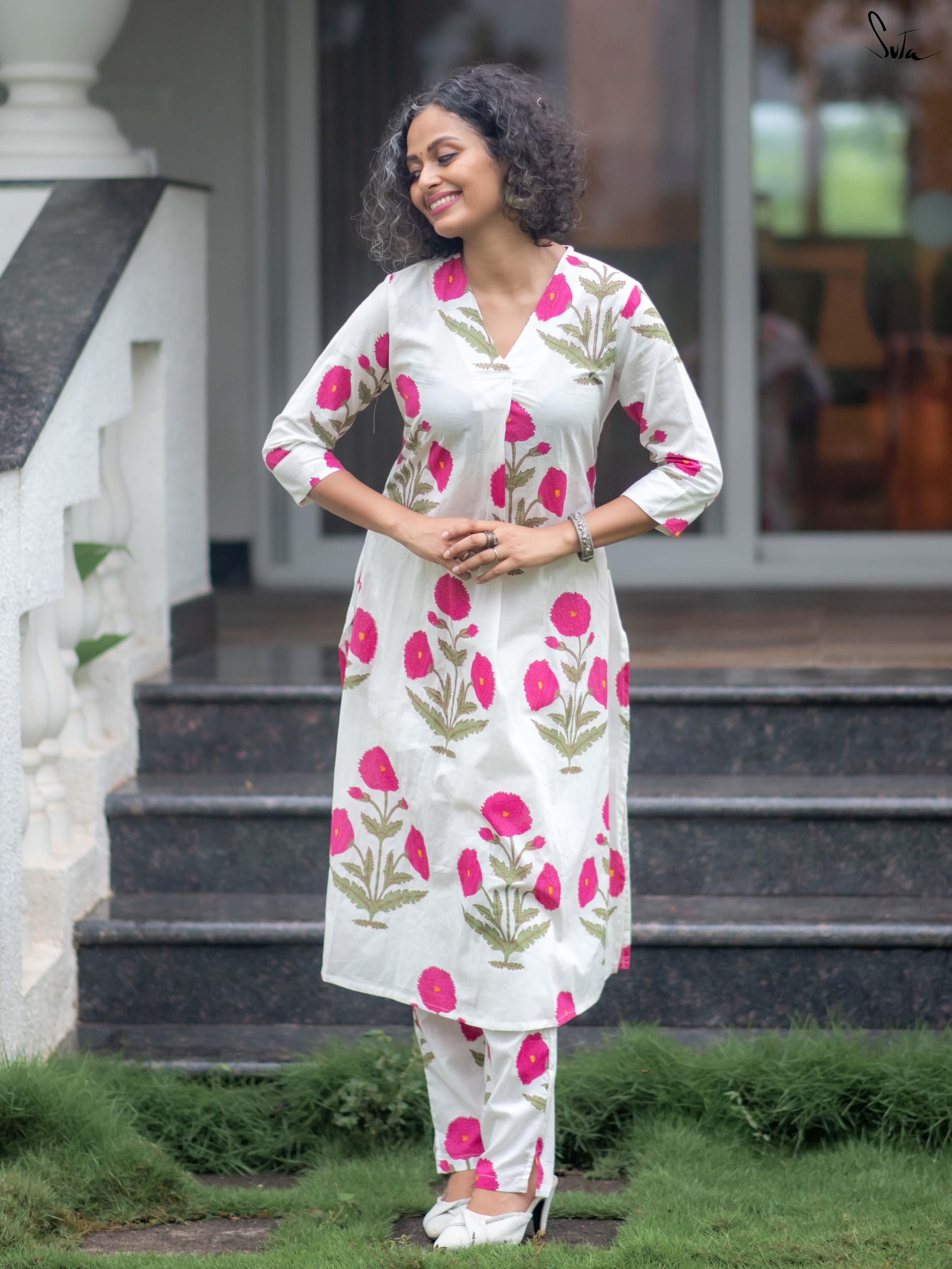 Suta White Cotton Kurta Set