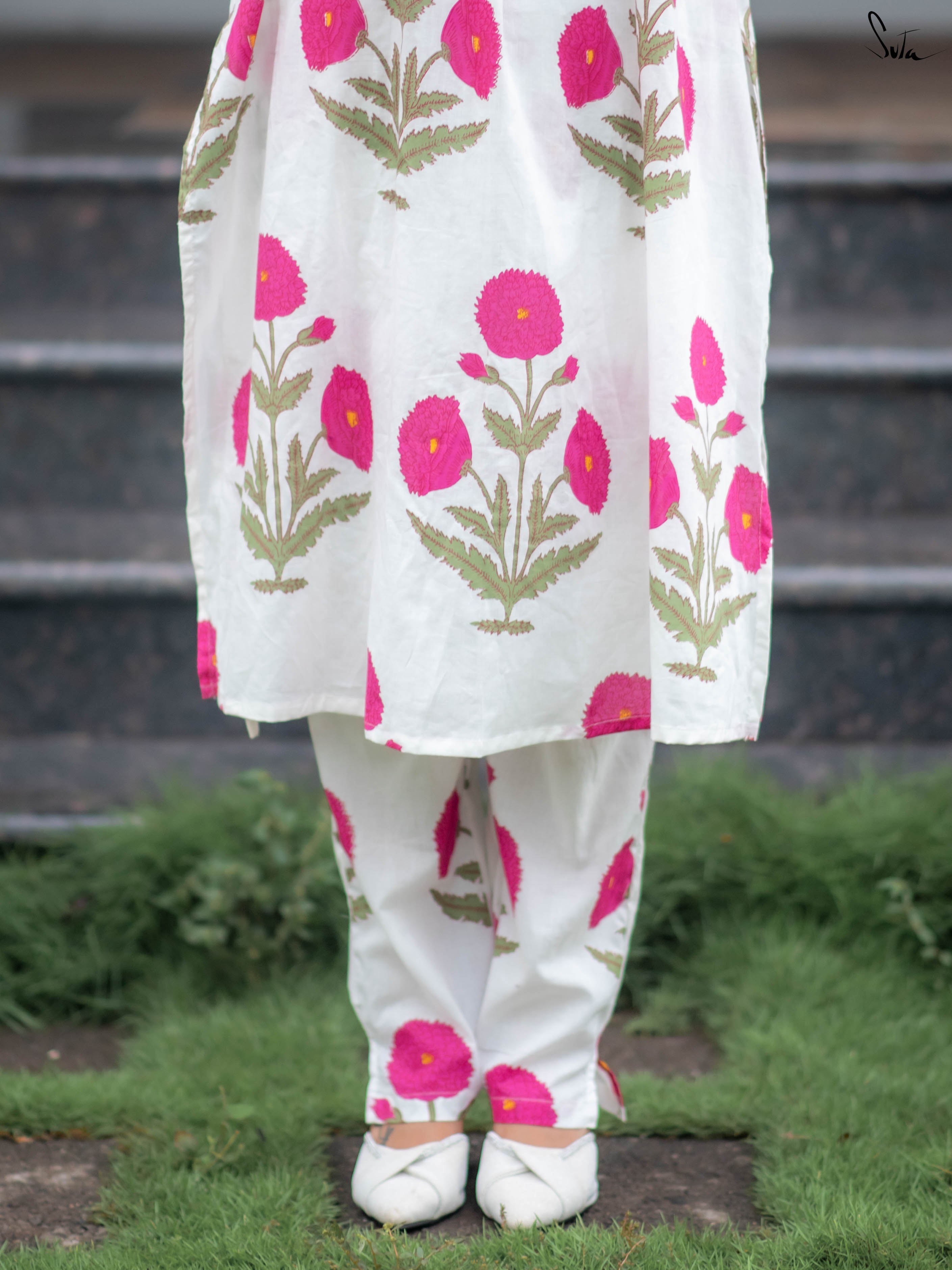 Suta White Cotton Kurta Set