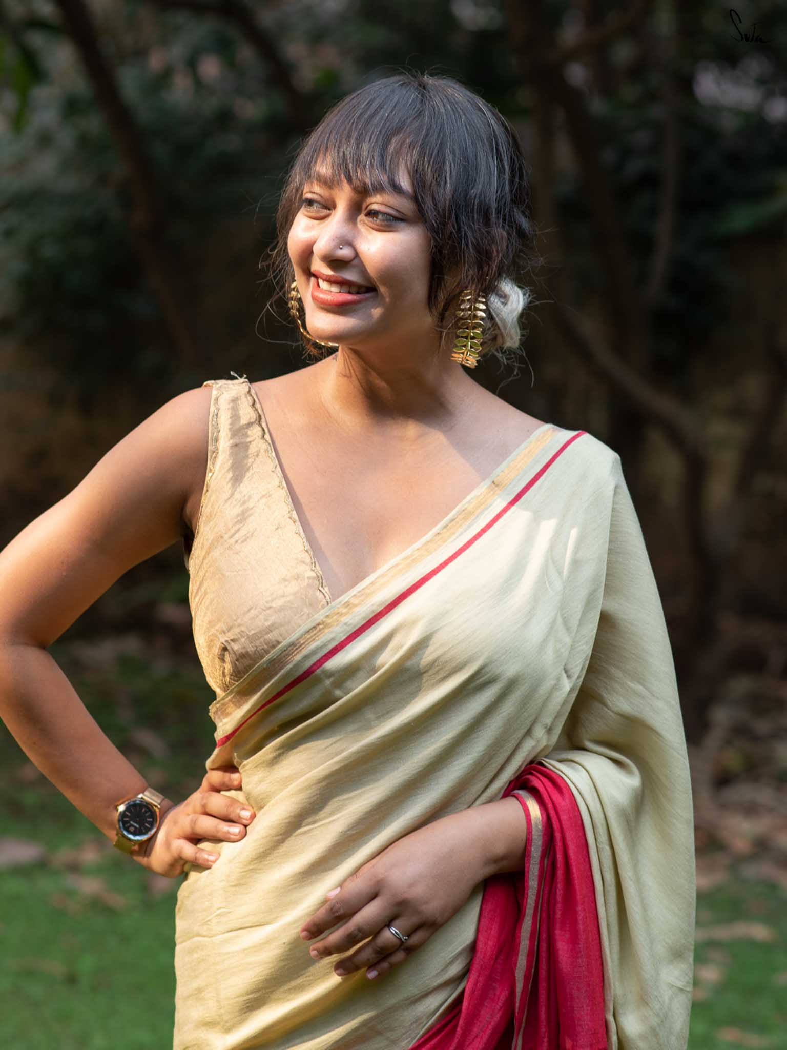 Double Trouble - Off White & Red